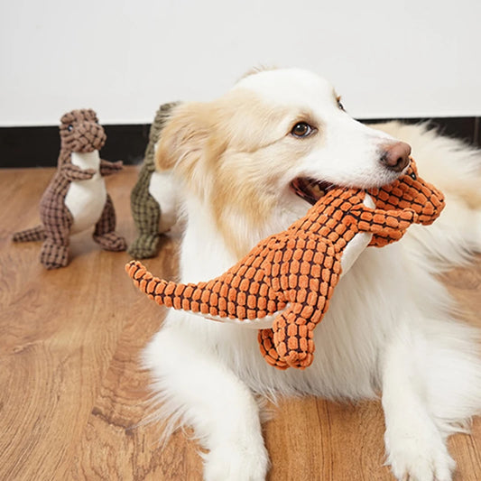 Indestructible Dino Dog Toy.