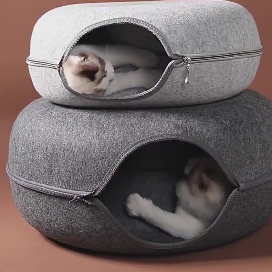 Four-level Round Pet Felt Tunnel Nest